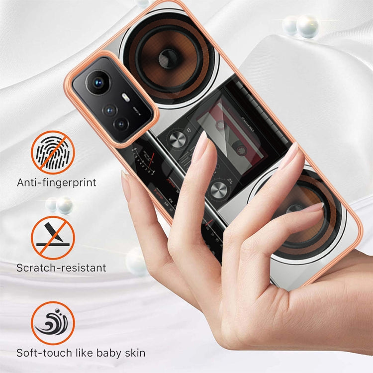 Xiaomi Redmi Note 12S 4G Electroplating Marble Dual-side IMD Phone Case(Retro Radio) - Xiaomi Cases by PMC TechLife | Online Shopping South Africa | PMC TechLife | Buy Now Pay Later Mobicred