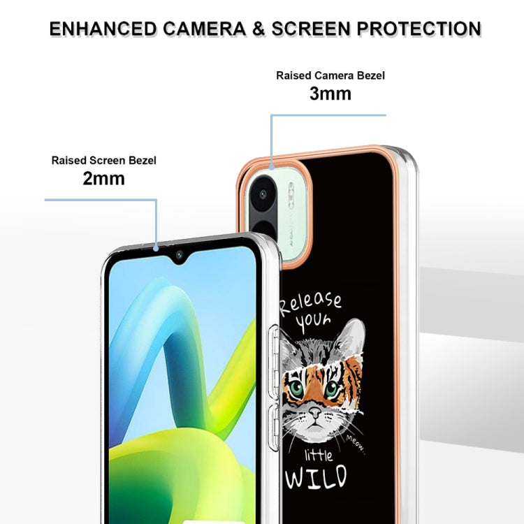 For Xiaomi Redmi A1 Electroplating Marble Dual-side IMD Phone Case(Natural Growth) - Xiaomi Cases by PMC TechLife | Online Shopping South Africa | PMC TechLife | Buy Now Pay Later Mobicred