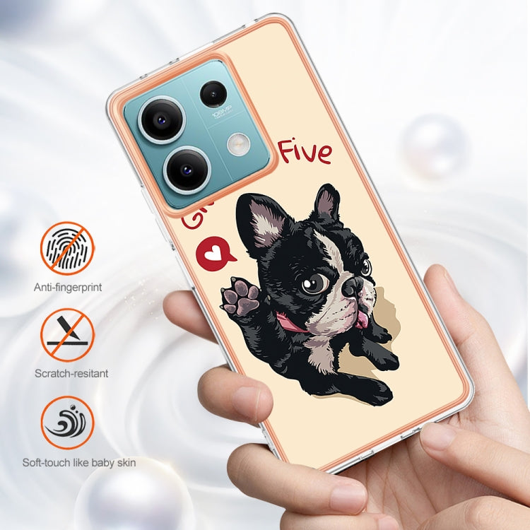 For Xiaomi Redmi Note 13 5G Electroplating Marble Dual-side IMD Phone Case(Lucky Dog) - Note 13 Cases by PMC TechLife | Online Shopping South Africa | PMC TechLife | Buy Now Pay Later Mobicred
