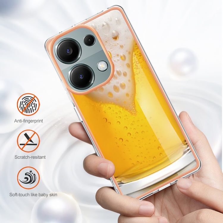 For Xiaomi Redmi Note 13 Pro 4G/Poco M6 Pro 4G Electroplating Marble Dual-side IMD Phone Case(Draft Beer) - Note 13 Pro Cases by PMC TechLife | Online Shopping South Africa | PMC TechLife | Buy Now Pay Later Mobicred
