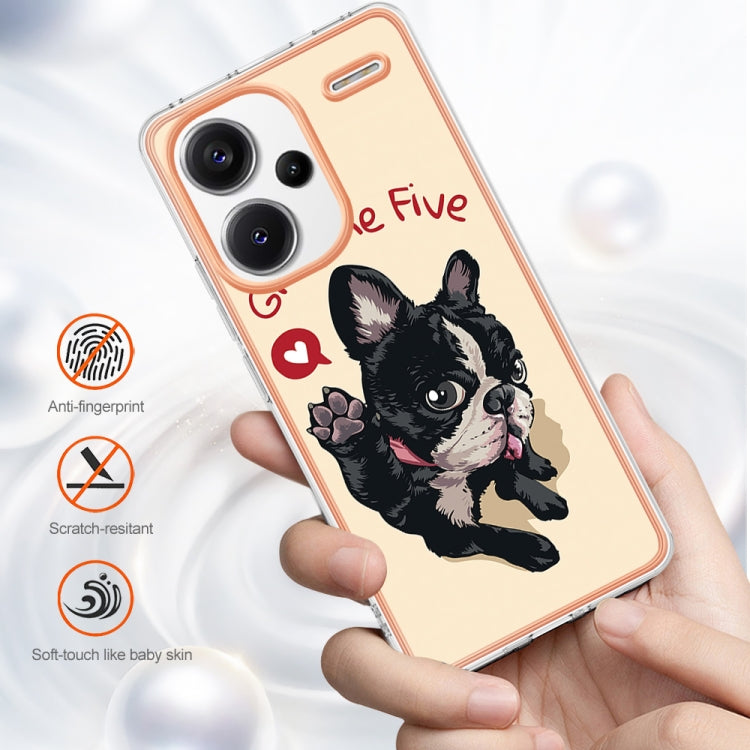 For Xiaomi Redmi Note 13 Pro+ 5G Electroplating Marble Dual-side IMD Phone Case(Lucky Dog) - Note 13 Pro+ Cases by PMC TechLife | Online Shopping South Africa | PMC TechLife | Buy Now Pay Later Mobicred