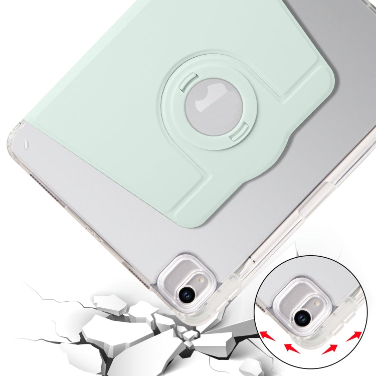 For iPad Air 11 2024 Clear Acrylic 360 Rotation Detachable Leather Tablet Case(Light Green) - iPad Air 11 2024 Cases by PMC TechLife | Online Shopping South Africa | PMC TechLife | Buy Now Pay Later Mobicred