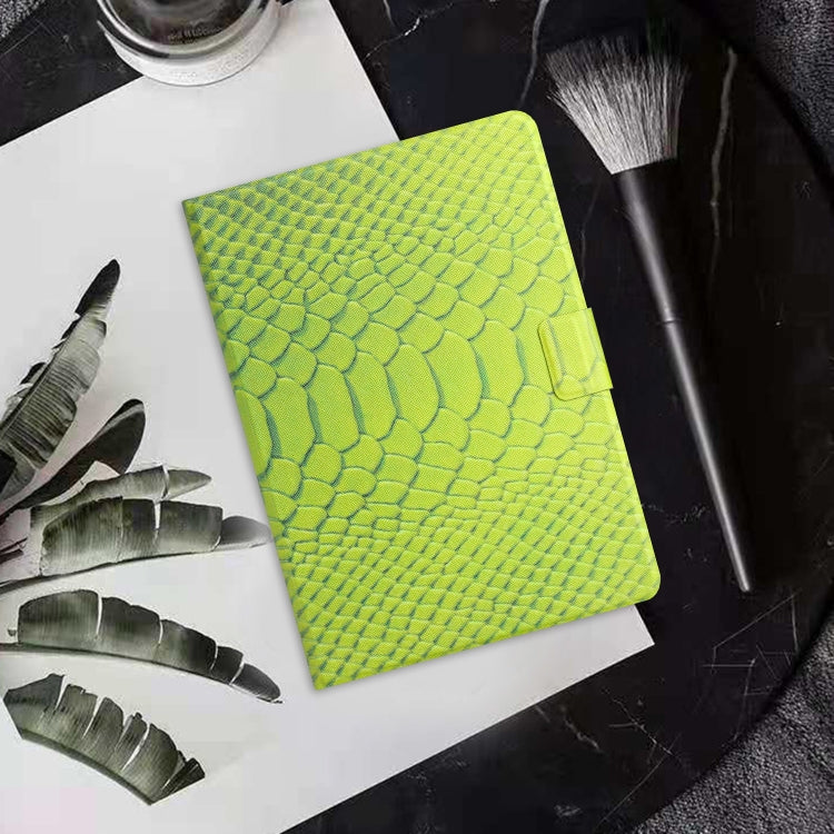 For Amazon Kindle Fire Max 11 Crocodile Texture Smart Leather Tablet Case(Green) - Amazon by PMC TechLife | Online Shopping South Africa | PMC TechLife | Buy Now Pay Later Mobicred