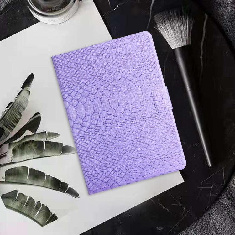 For Amazon Kindle Fire Max 11 Crocodile Texture Smart Leather Tablet Case(Purple) - Amazon by PMC TechLife | Online Shopping South Africa | PMC TechLife | Buy Now Pay Later Mobicred