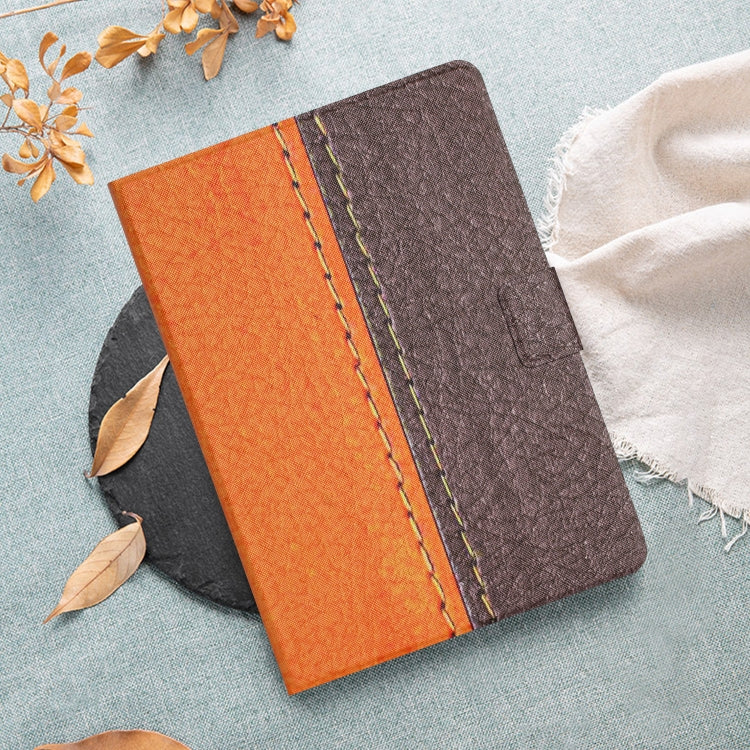 For Amazon Kindle Fire Max 11 Solid Color Stitching Smart Leather Tablet Case(Orange) - Amazon by PMC TechLife | Online Shopping South Africa | PMC TechLife | Buy Now Pay Later Mobicred