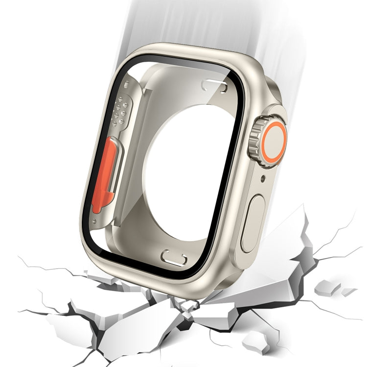 For Apple Watch Series 9 / 8 / 7 45mm Change to Ultra 49mm All-Inclusive Film Hybrid PC Watch Case(Rose Gold) - Watch Cases by PMC TechLife | Online Shopping South Africa | PMC TechLife