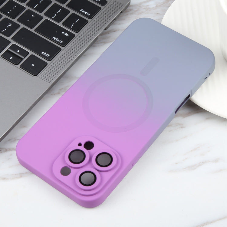 For iPhone 16 Pro Max Liquid TPU Silicone Gradient MagSafe Phone Case(Purple) - iPhone 16 Pro Cases by PMC TechLife | Online Shopping South Africa | PMC TechLife | Buy Now Pay Later Mobicred