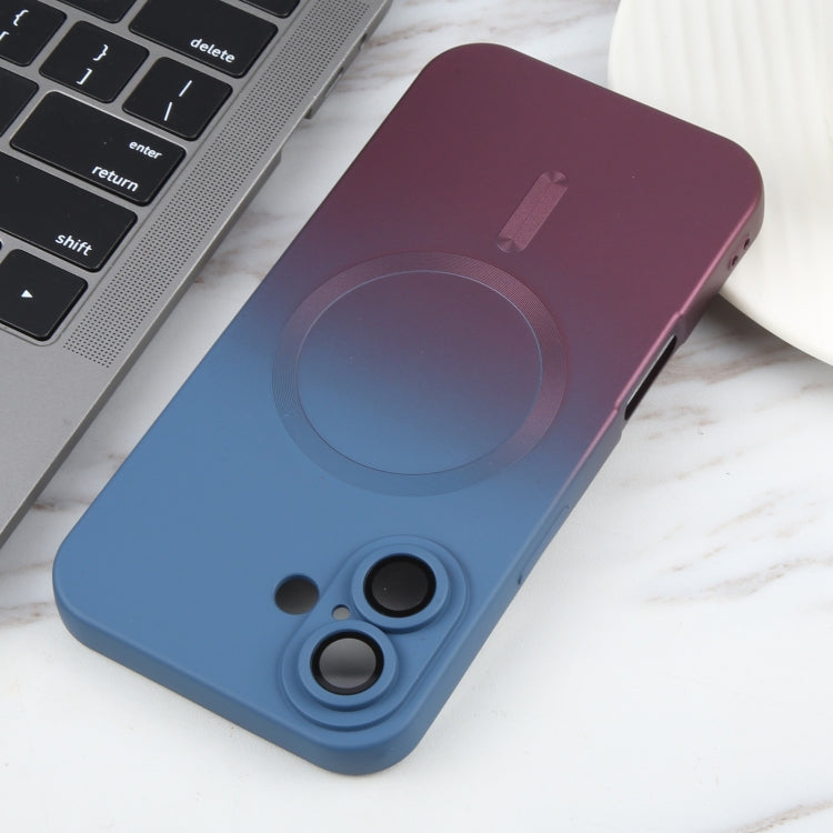 For iPhone 16 Plus Liquid TPU Silicone Gradient MagSafe Phone Case(Blue Purple) - iPhone 16 Plus Cases by PMC TechLife | Online Shopping South Africa | PMC TechLife | Buy Now Pay Later Mobicred