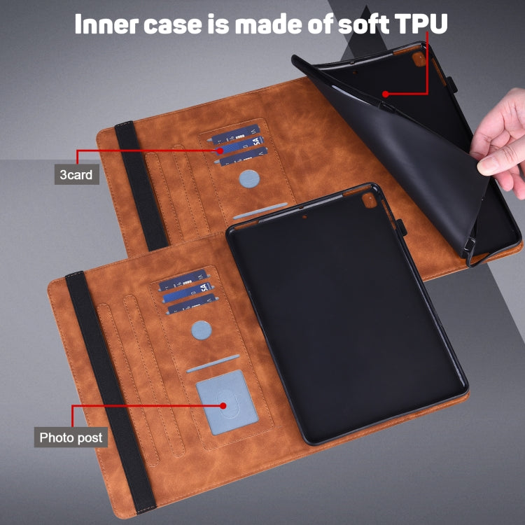 For Google Pixel Tablet Peacock Embossed Pattern Leather Tablet Case(Brown) - Google by PMC TechLife | Online Shopping South Africa | PMC TechLife | Buy Now Pay Later Mobicred