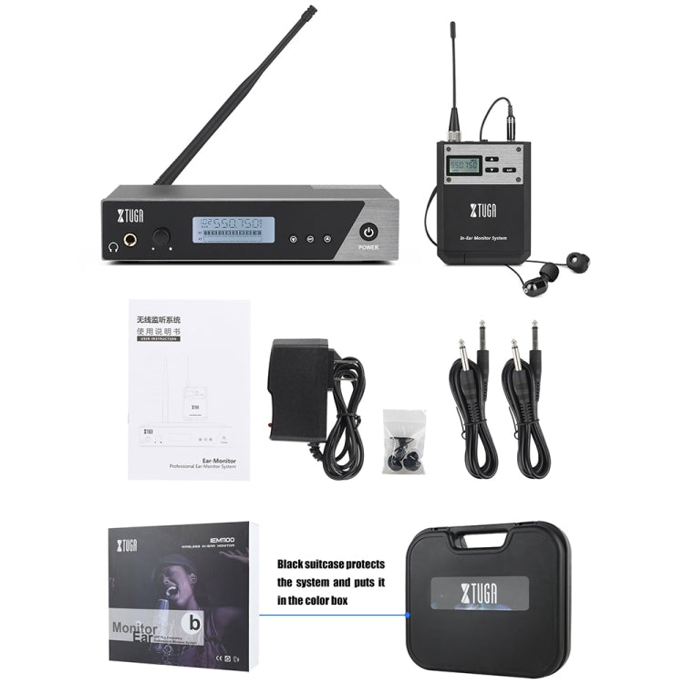 XTUGA IEM1100 Professional Wireless In Ear Monitor System 4 BodyPacks(EU Plug) - Microphone by XTUGA | Online Shopping South Africa | PMC Jewellery | Buy Now Pay Later Mobicred