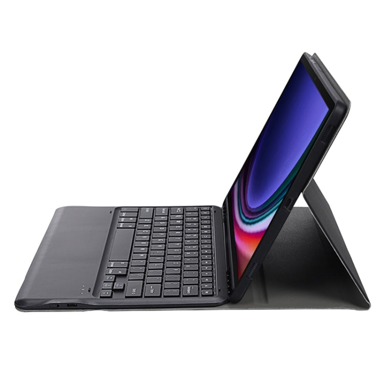 For Samsung Galaxy Tab S9+ A810B Pen Slot Detachable Bluetooth Keyboard Leather Tablet Case(Black) - Samsung Keyboard by PMC TechLife | Online Shopping South Africa | PMC TechLife