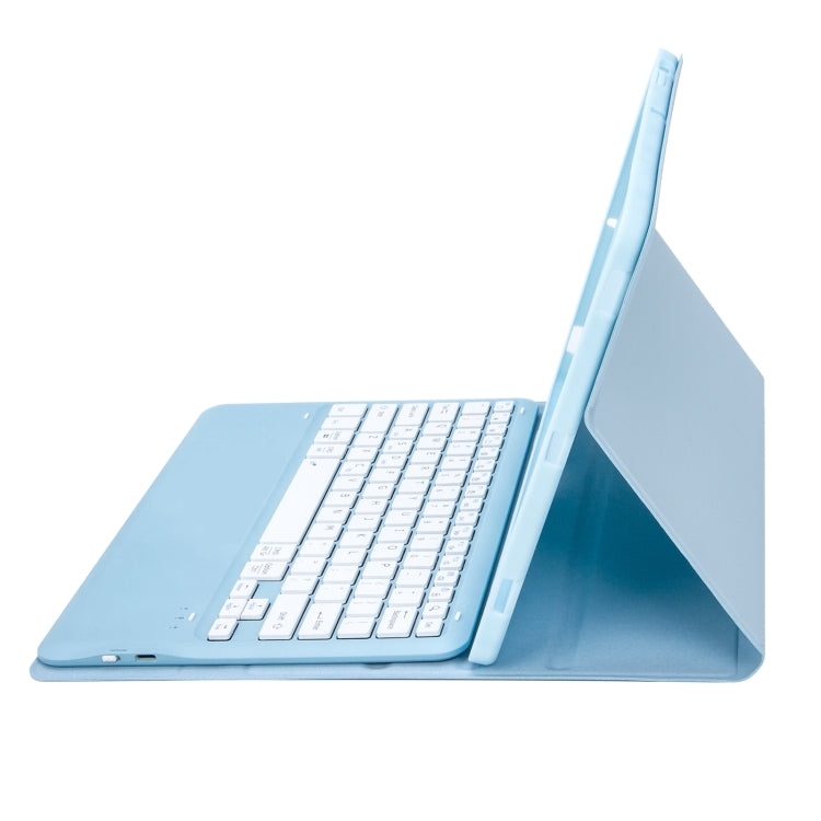 For Samsung Galaxy Tab S9 FE+ A810B Pen Slot Detachable Bluetooth Keyboard Leather Tablet Case(Sky Blue) - Samsung Keyboard by PMC TechLife | Online Shopping South Africa | PMC TechLife