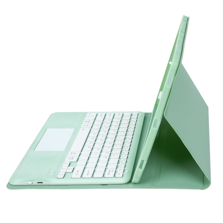 For Samsung Galaxy Tab S9 FE+ A810B-A Touch Pad Detachable Bluetooth Keyboard Leather Tablet Case(Mint Green) - Samsung Keyboard by PMC TechLife | Online Shopping South Africa | PMC TechLife