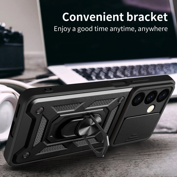 For Samsung Galaxy S24+ 5G Sliding Camera Cover Design TPU+PC Phone Case(Gold) - Galaxy S24+ 5G Cases by PMC TechLife | Online Shopping South Africa | PMC TechLife