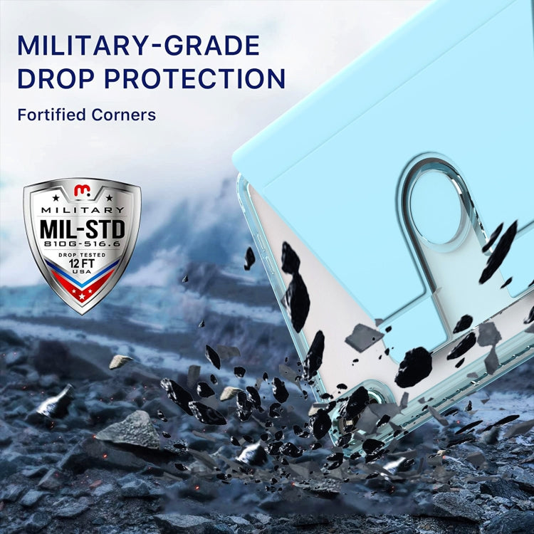 For Huawei MatePad 10.4 Clear 360 Rotation Stand Smart Leather Tablet Case(White) - Huawei by PMC TechLife | Online Shopping South Africa | PMC TechLife | Buy Now Pay Later Mobicred