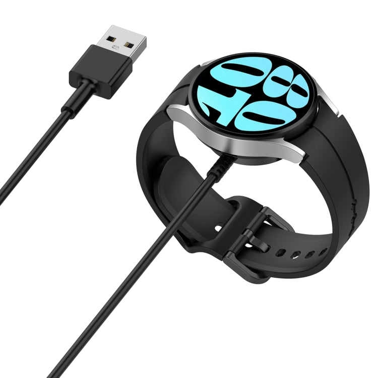 For Samsung Galaxy Watch 6 / 6 Classic USB-A Port Magnetic Metal Watch Charging Cable(Black) - Charger by PMC TechLife | Online Shopping South Africa | PMC TechLife | Buy Now Pay Later Mobicred