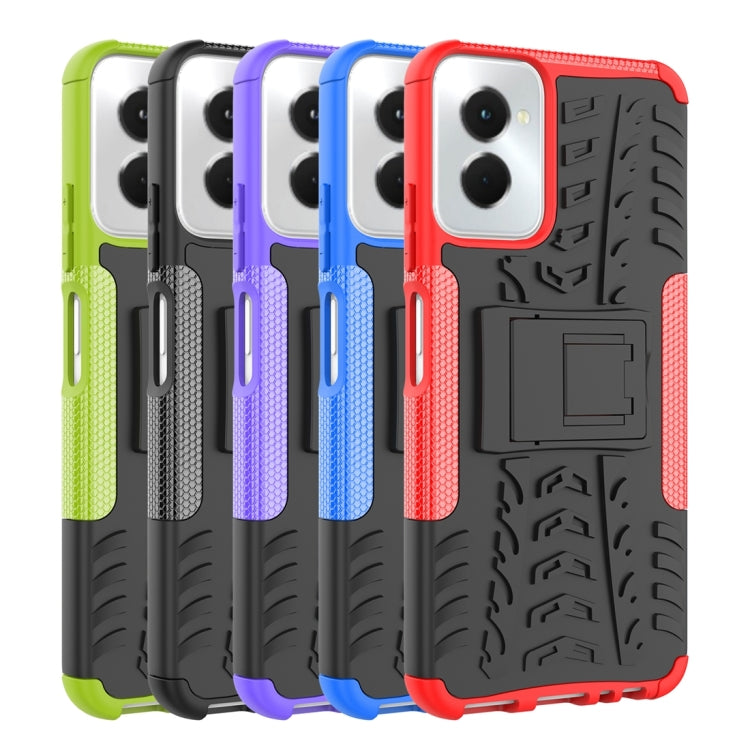 For Motorola Moto G Power 5G 2024 Tire Texture TPU + PC Phone Case with Holder(Purple) - Motorola Cases by PMC Jewellery | Online Shopping South Africa | PMC Jewellery | Buy Now Pay Later Mobicred