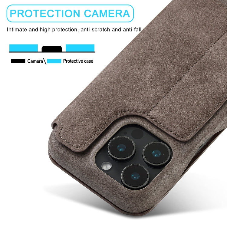 For iPhone 16 Pro LC.IMEEKE Hon Ancient Series Flip Leather Phone Case(Coffee) - free shipping - PMC Jewellery - Order now!