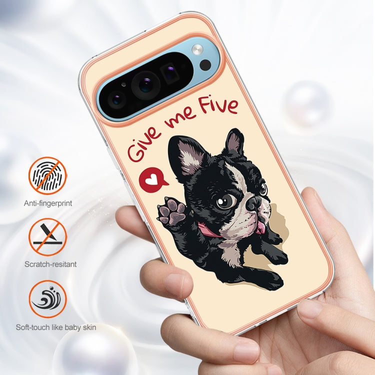 For Google Pixel 9 / 9 Pro Electroplating Dual-side IMD Phone Case(Lucky Dog) - Google Cases by PMC TechLife | Online Shopping South Africa | PMC TechLife | Buy Now Pay Later Mobicred