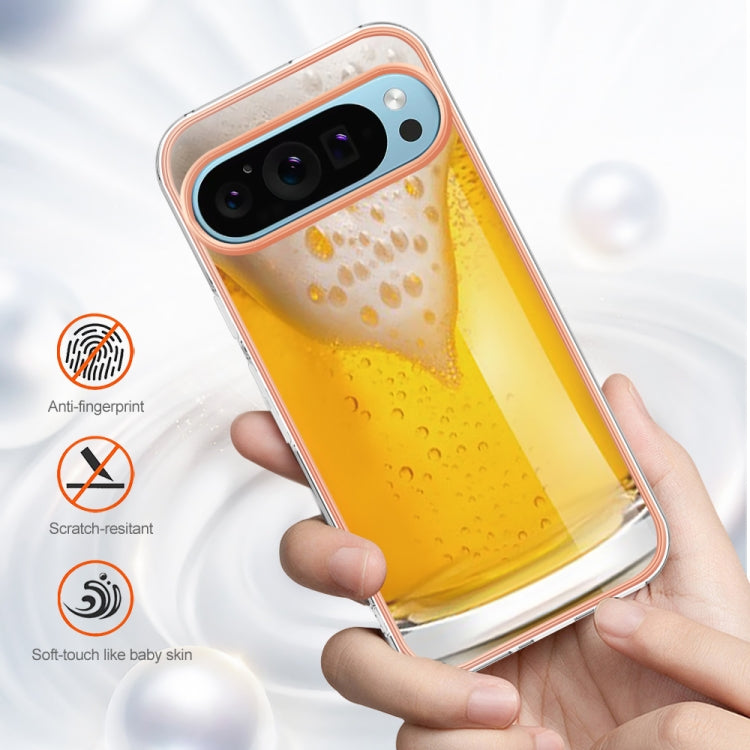 For Google Pixel 9 / 9 Pro Electroplating Dual-side IMD Phone Case(Draft Beer) - Google Cases by PMC TechLife | Online Shopping South Africa | PMC TechLife | Buy Now Pay Later Mobicred