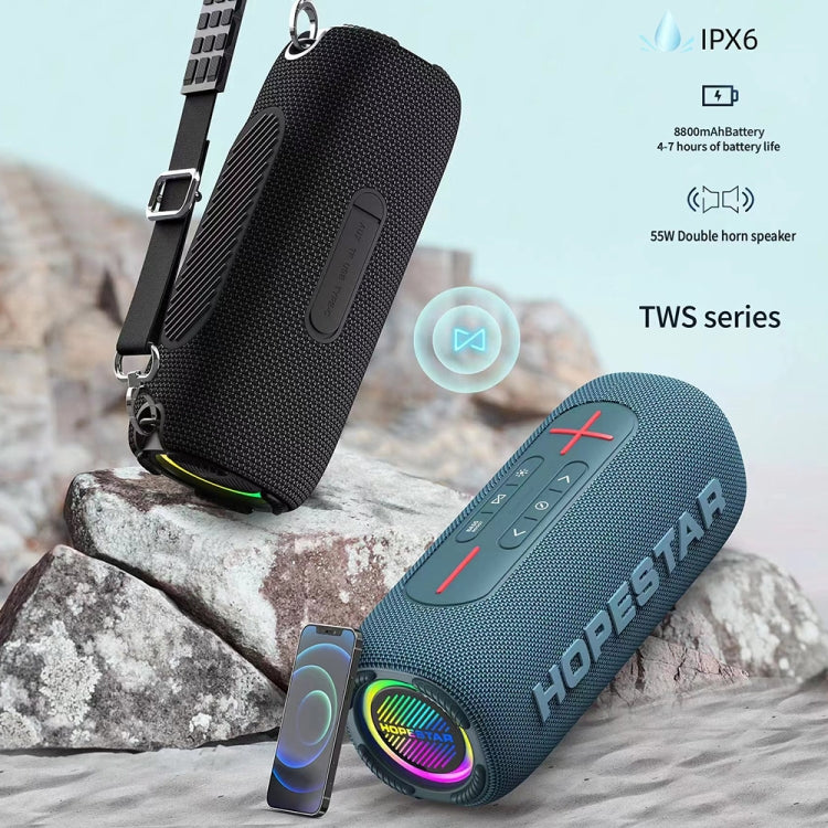 HOPESTAR P32Max 55W IPX6 Waterproof Portable Wireless Bluetooth Speaker(Blue) - free shipping - PMC Jewellery - Order now!
