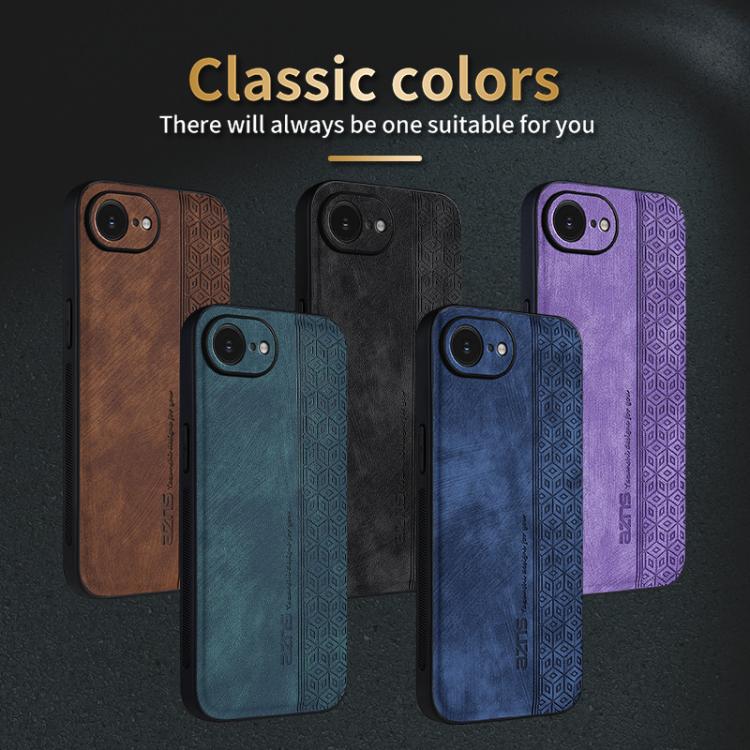 For iPhone 16e AZNS 3D Embossed Skin Feel Phone Case(Black) - free shipping - PMc TechLife - Order now!