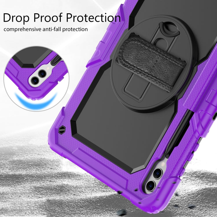 For Samsung Galaxy Tab S10+ / S9+ / S9 FE+ Silicone Hybrid PC Tablet Protective Case(Purple+Black) - Galaxy Tab S9+ Cases by PMC Jewellery | Online Shopping South Africa | PMC Jewellery | Buy Now Pay Later Mobicred