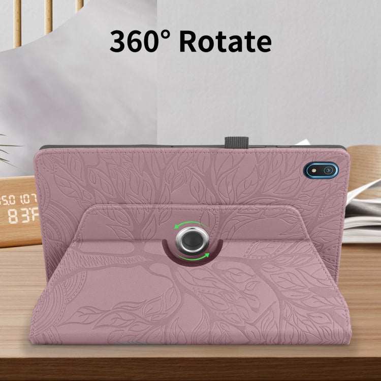 For Nokia T20 10.4 2021 Tree Life Embossed Rotation Leather Tablet Case(Rose Gold) - Nokia by PMC TechLife | Online Shopping South Africa | PMC TechLife | Buy Now Pay Later Mobicred