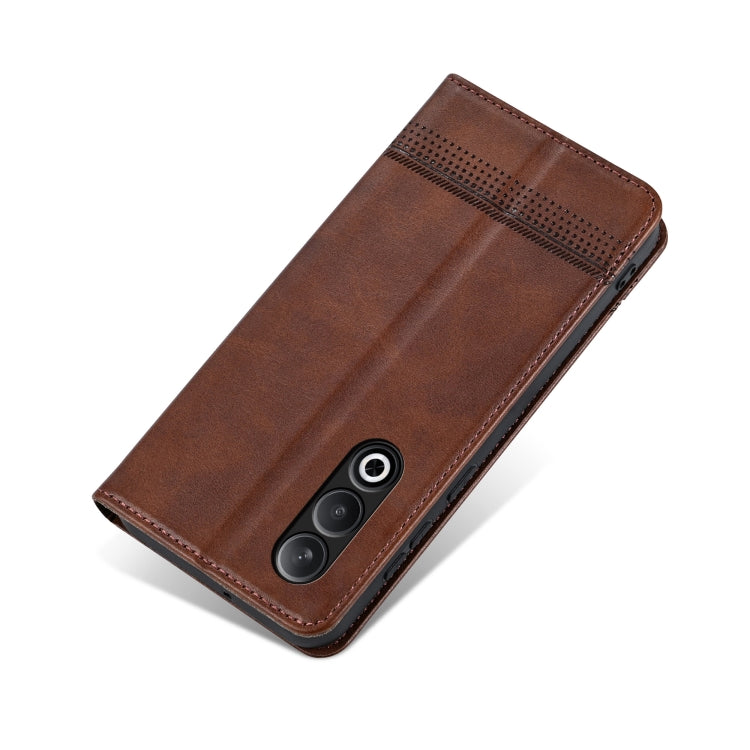 For OPPO K12 AZNS Magnetic Calf Texture Flip Leather Phone Case(Dark Brown) - OPPO Cases by AZNS | Online Shopping South Africa | PMC TechLife | Buy Now Pay Later Mobicred