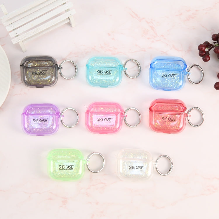 For AirPods Pro 2 Flash Diamond Epoxy Bluetooth Earphone Protective Case(Purple) - free shipping - PMC Jewellery - Order now!