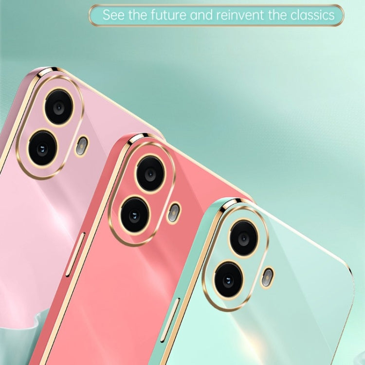 For Nothing CMF Phone 1 XINLI Straight Edge 6D Electroplate TPU Phone Case(Black) - Nothing Cases by XINLI | Online Shopping South Africa | PMC Jewellery | Buy Now Pay Later Mobicred