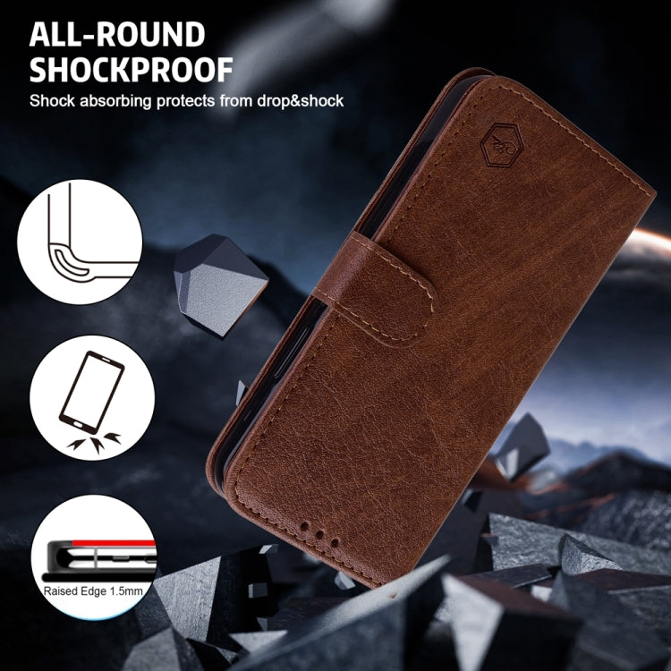 For Google Pixel 9 Skin Feeling Oil Leather Texture PU + TPU Phone Case(Brown) - Google Cases by PMC TechLife | Online Shopping South Africa | PMC TechLife | Buy Now Pay Later Mobicred