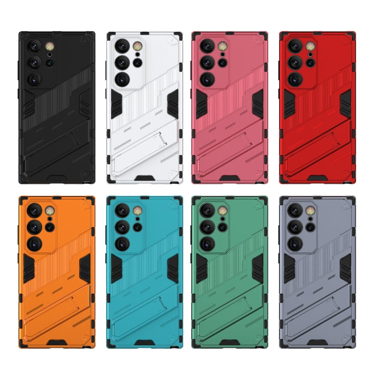 For Samsung Galaxy S24 Ultra 5G Punk Armor 2 in 1 PC + TPU Shockproof Phone Case with Invisible Holder(Red) - free shipping - PMC TechLife - Order now!