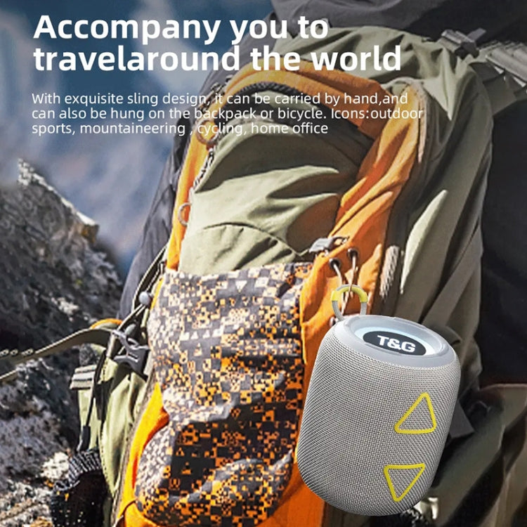 T&G TG655 Outdoor Portable TWS Wireless Bluetooth Speaker LED Light Stereo Subwoofer(Purple) - free shipping - PMC Jewellery - Order now!