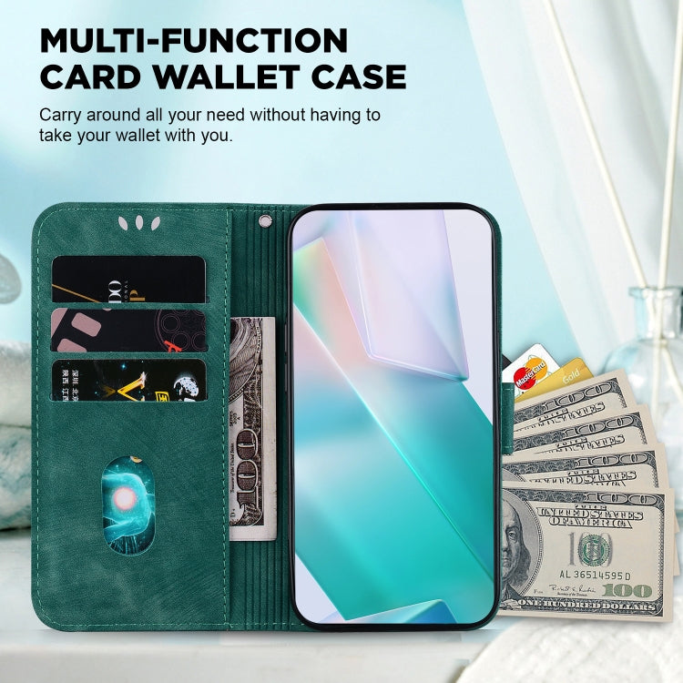 For Google Pixel 9 Little Tiger Embossed Leather Phone Case(Green) - Google Cases by PMC TechLife | Online Shopping South Africa | PMC TechLife | Buy Now Pay Later Mobicred