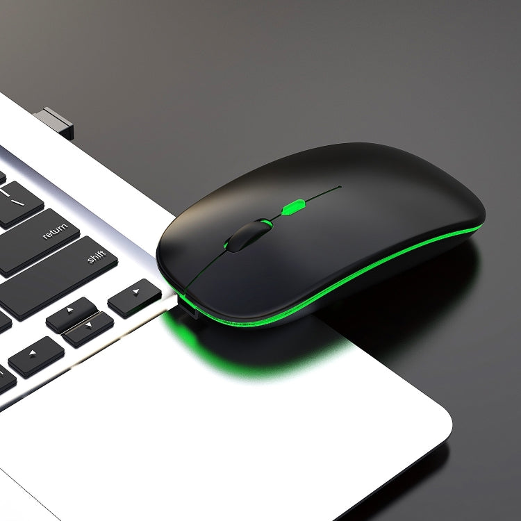 HXSJ M40 2.4GHZ 800,1200,1600dpi Third Gear Adjustment Colorful Wireless Mouse USB Rechargeable(Black) - free shipping - PMC TechLife - Order now!