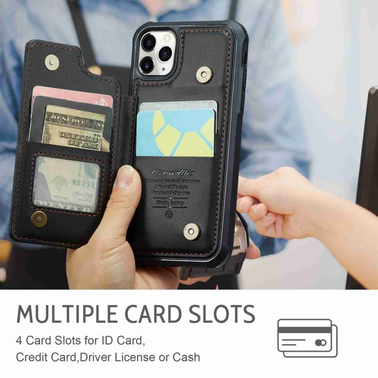 For iPhone 11 Pro CaseMe C22 Card Slots Holder RFID Anti-theft Phone Case(Black) - free shipping - PMC Jewellery - Order now!