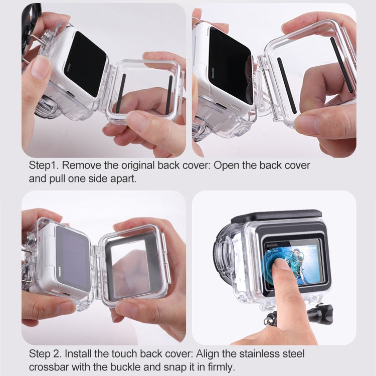 For Insta360 GO 3 Waterproof Case Touch Back Cover - Case & Bags by PMC TechLife | Online Shopping South Africa | PMC TechLife | Buy Now Pay Later Mobicred