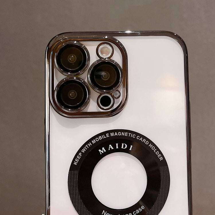 For iPhone 12 Pro Max Magsafe Electroplate PC Phone Case(Black) - iPhone 12 Pro Max Cases by PMC TechLife | Online Shopping South Africa | PMC TechLife