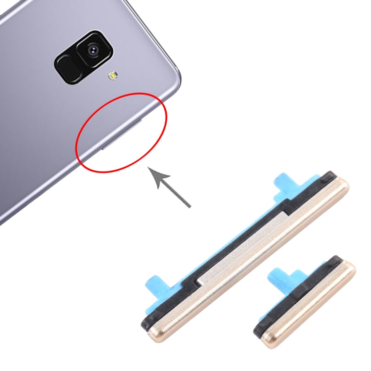 For Samsung Galaxy A8+ 2018 SM-A730 10pcs Power Button + Volume Control Button(Gold) - free shipping - PMc TechLife - Order now!