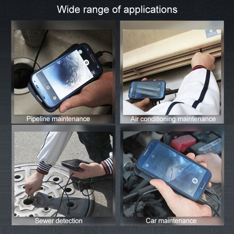 AN100 3 in 1 IP67 Waterproof USB-C / Type-C + Micro USB + USB HD Endoscope Hard Tube Inspection Camera for Parts of OTG Function Android Mobile Phone, with 6 LEDs, Lens Diameter:8mm(Length: 5m) - by PMC Jewellery | Online Shopping South Africa | PMC Jewellery | Buy Now Pay Later Mobicred