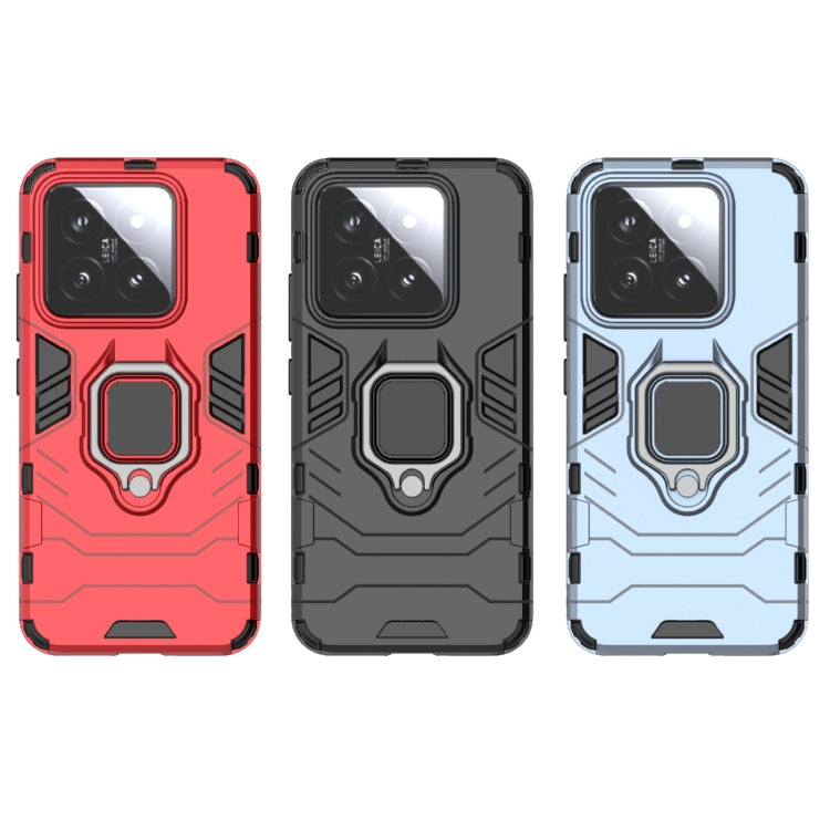 For Xiaomi 14 Shockproof PC + TPU Holder Phone Case(Red) - 14 Cases by PMC TechLife | Online Shopping South Africa | PMC TechLife | Buy Now Pay Later Mobicred