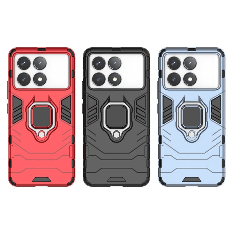 For Xiaomi Redmi K70 Shockproof PC + TPU Holder Phone Case(Black) - K70 Cases by PMC TechLife | Online Shopping South Africa | PMC TechLife