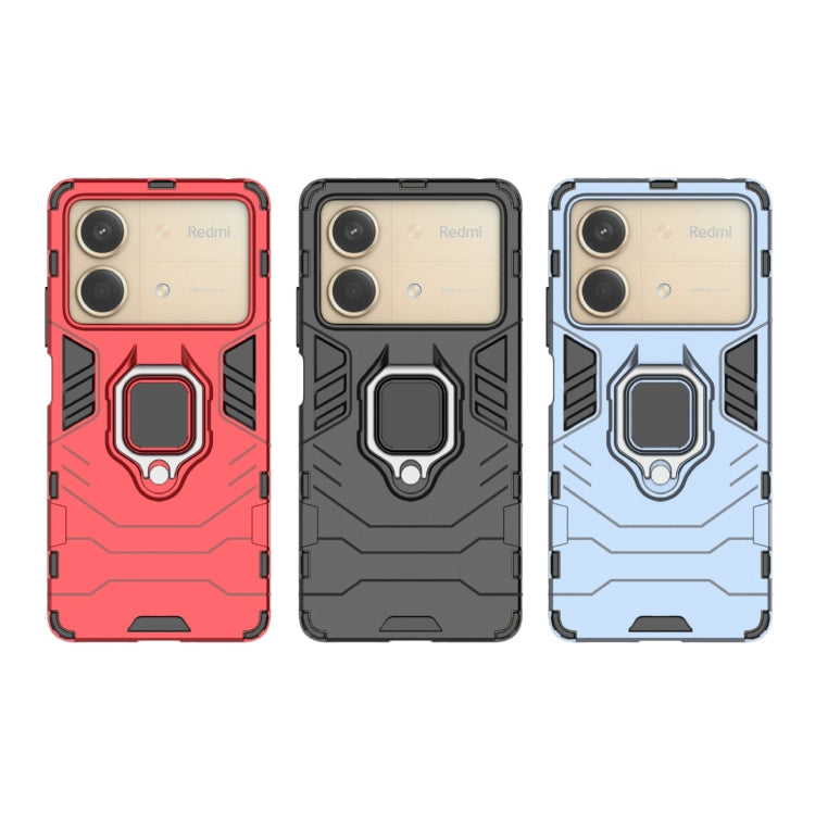 For Xiaomi Redmi Note 13R Pro 5G Shockproof PC + TPU Holder Phone Case(Red) - Xiaomi Cases by PMC TechLife | Online Shopping South Africa | PMC TechLife | Buy Now Pay Later Mobicred