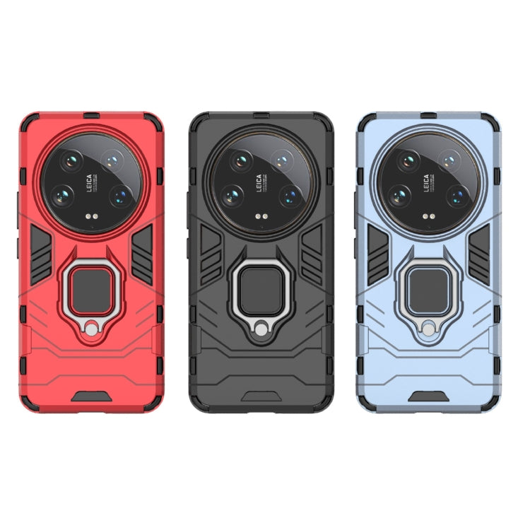 For Xiaomi 14 Ultra Shockproof PC + TPU Holder Phone Case(Navy Blue) - by PMC TechLife | Online Shopping South Africa | PMC TechLife | Buy Now Pay Later Mobicred