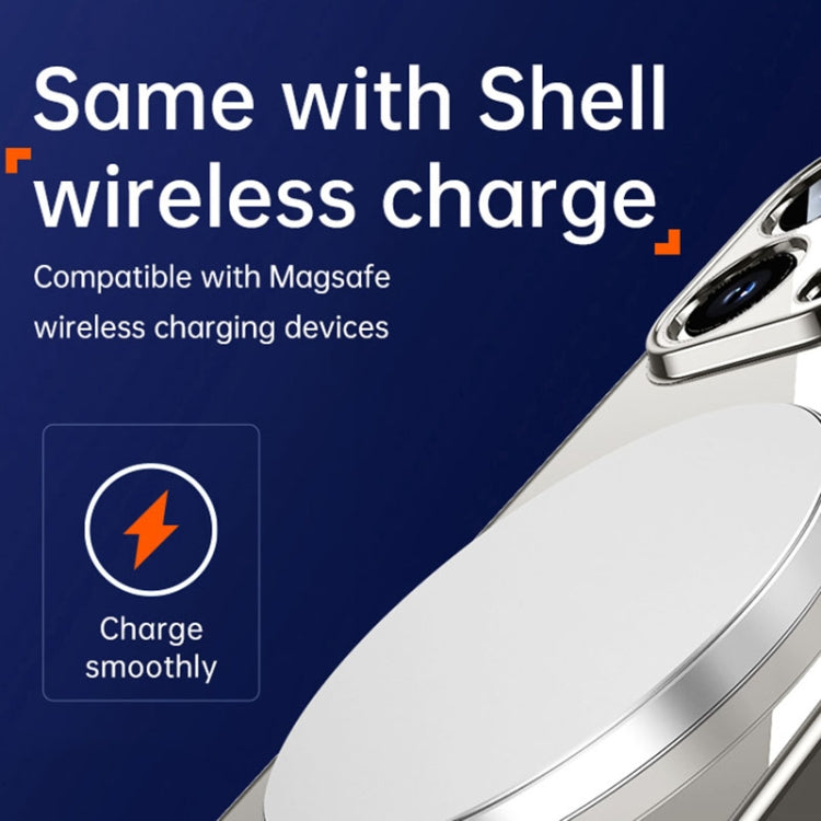 For iPhone 15 Plus SULADA Shine Through Series Plating TPU Transparent Phone Case(Silver) - iPhone 15 Plus Cases by SULADA | Online Shopping South Africa | PMC TechLife