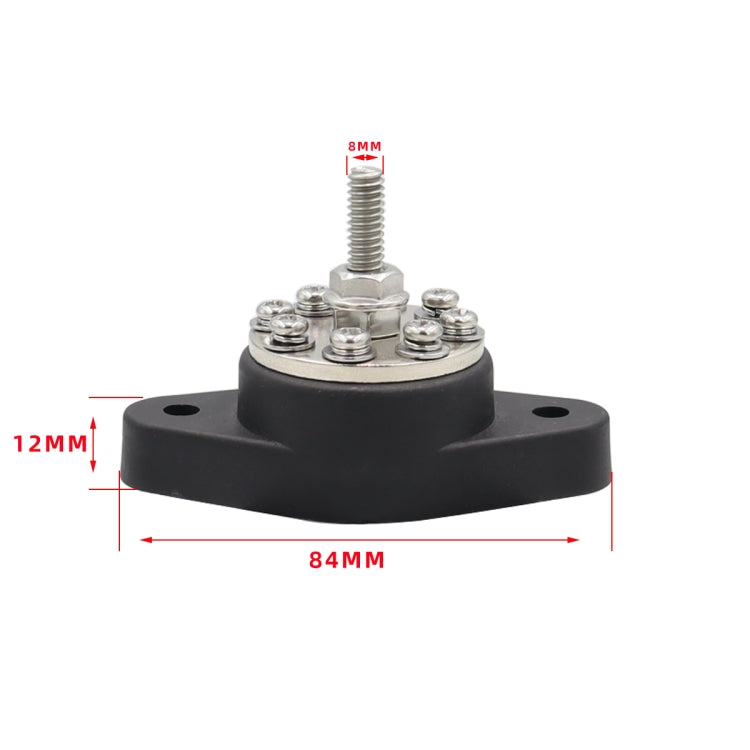 CP-4099 5/16 inch M8 RV Yacht 8-way Terminal Stud with 2pcs M5x20 Screws(Black + Red) - Booster Cable & Clip by PMC TechLife | Online Shopping South Africa | PMC TechLife | Buy Now Pay Later Mobicred