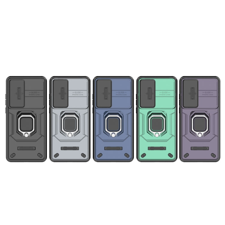 For OnePlus Nord CE4 5G Global Sliding Camshield TPU + PC Shockproof Phone Case with Holder(Green) - free shipping - PMC TechLife - Order now!