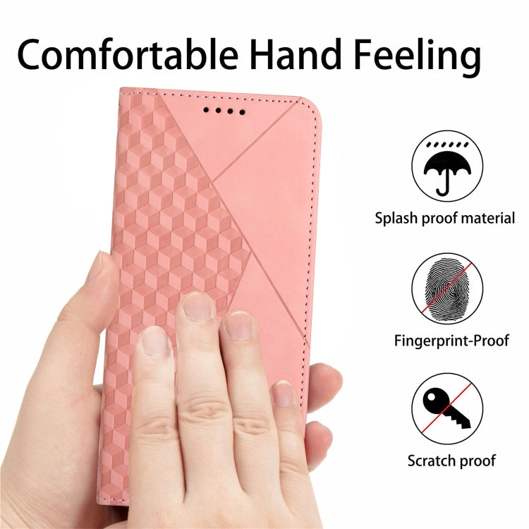 For Motorola Moto G Play 5G 2024 / G 5G 2024 Diamond Splicing Skin Feel Magnetic Leather Phone Case(Rose Gold) - Motorola Cases by PMC Jewellery | Online Shopping South Africa | PMC Jewellery | Buy Now Pay Later Mobicred