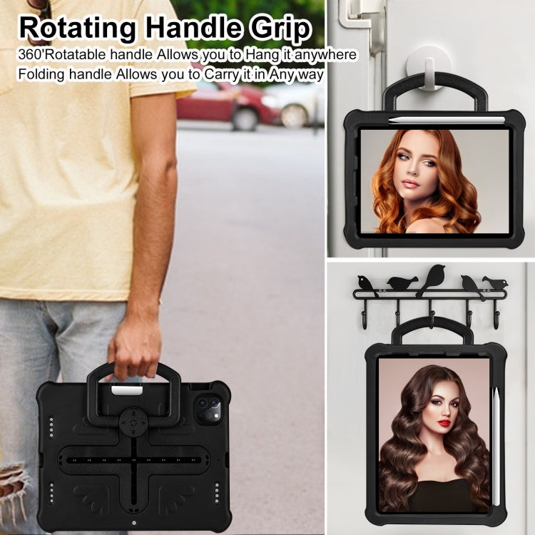 For iPad Air 11 2024 Shield 360 Rotation Handle EVA Shockproof PC Tablet Case(Black) - iPad Air 11 2024 Cases by PMC TechLife | Online Shopping South Africa | PMC TechLife | Buy Now Pay Later Mobicred